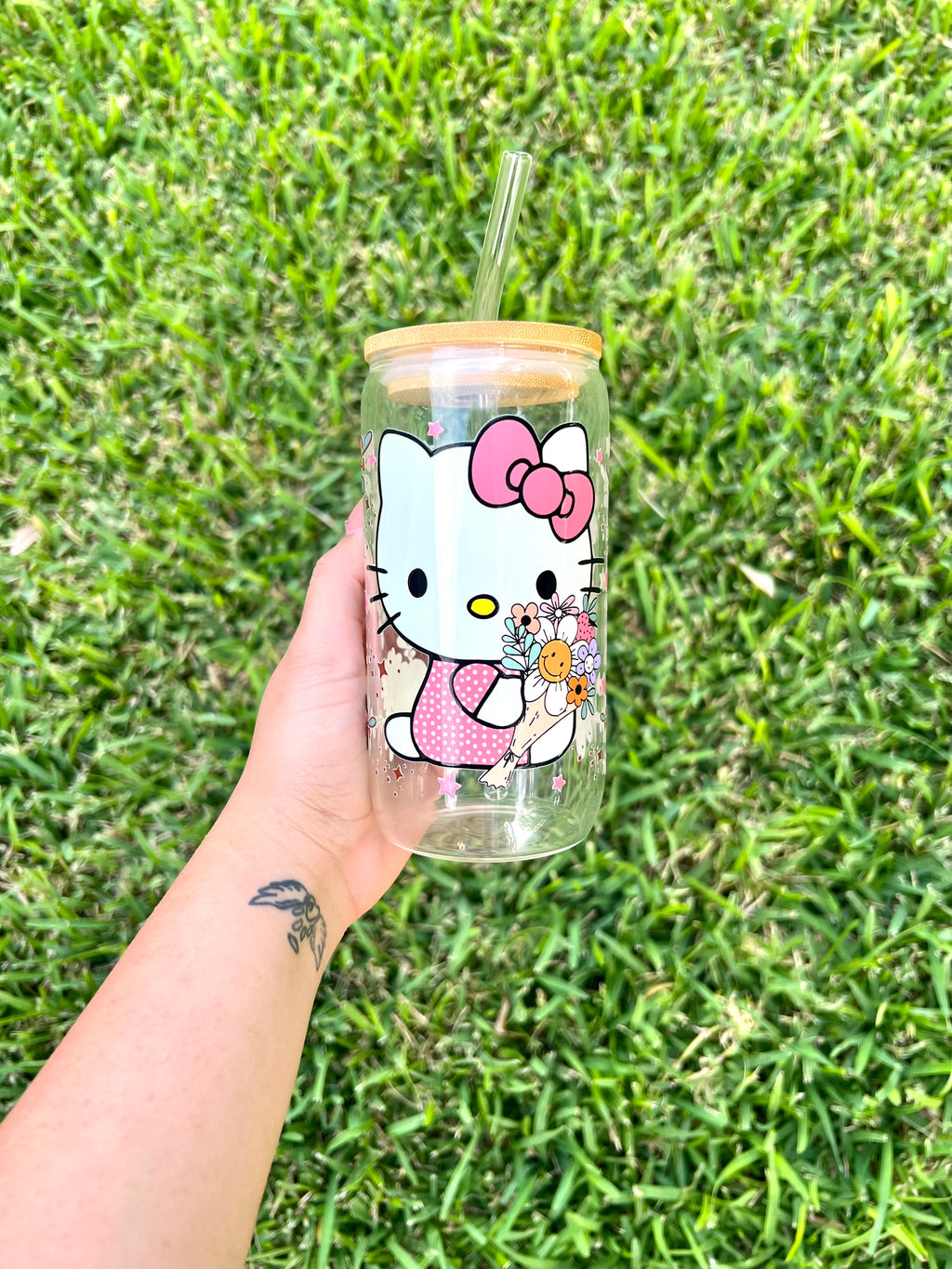 Kitty 16oz Glass Cup