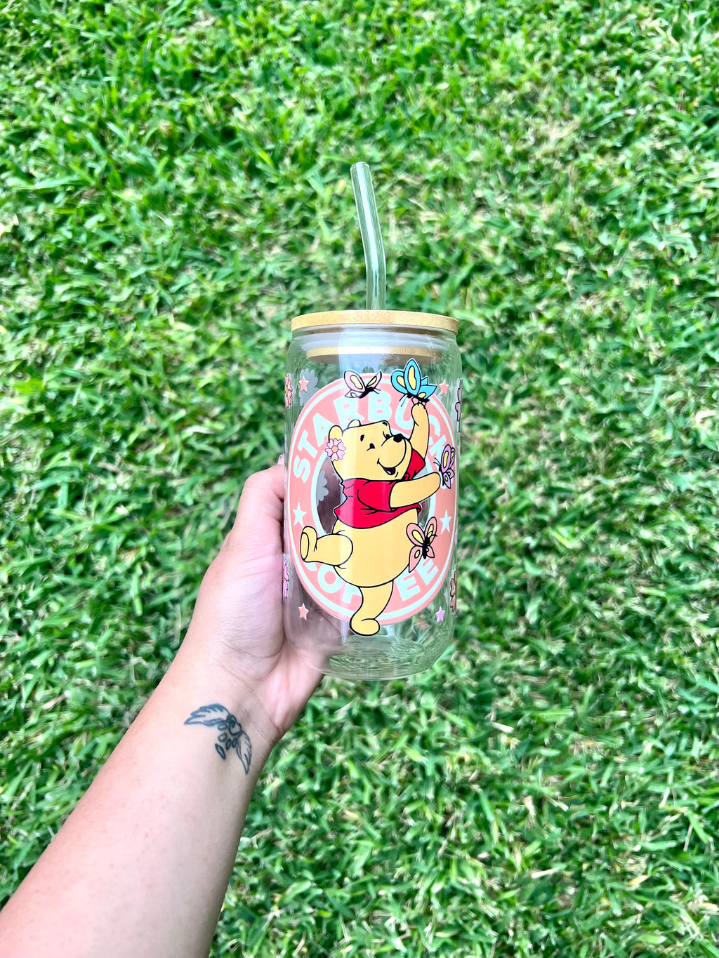 Bear 16oz Glass Cup