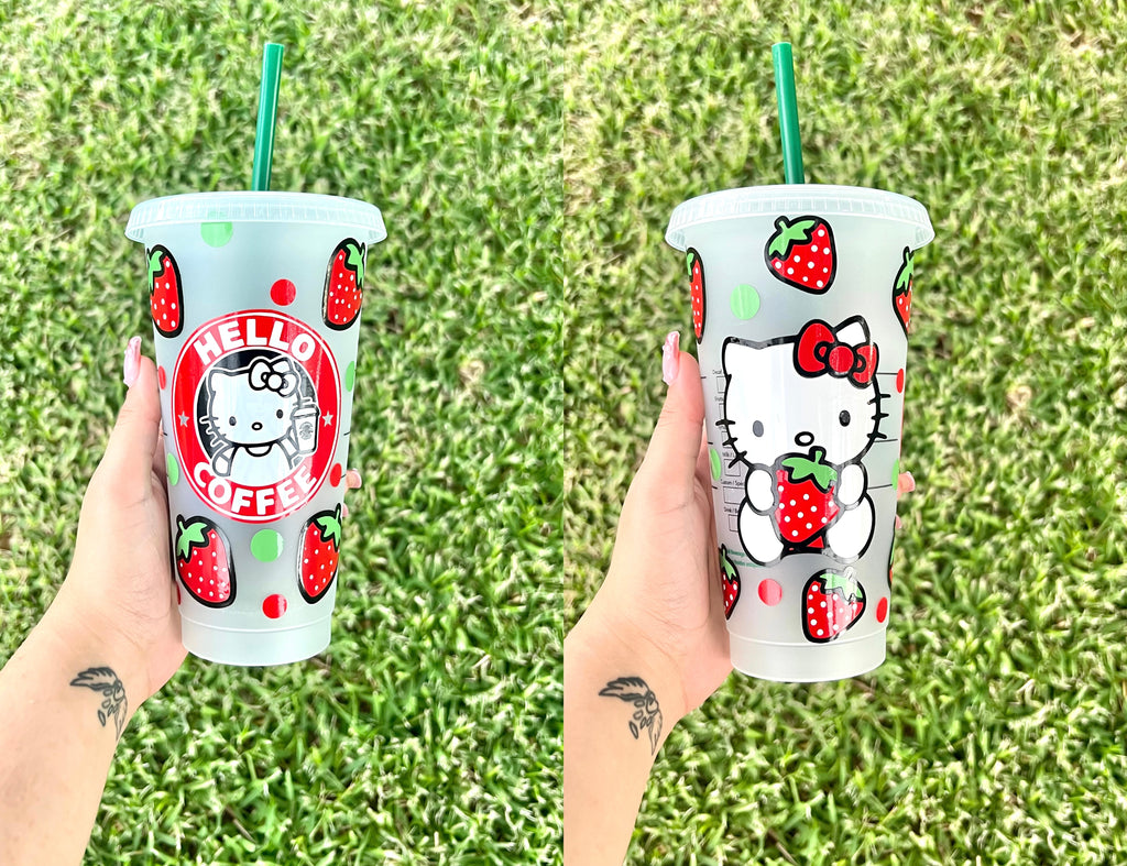 Strawberry Hello Coffee Cup