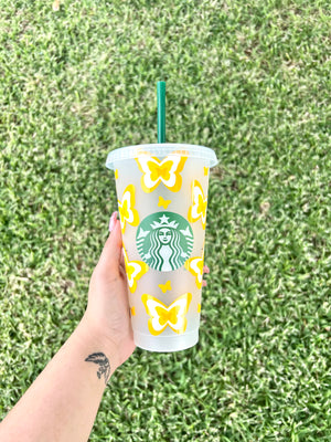 All Shades Of Yellow Butterfly Cup